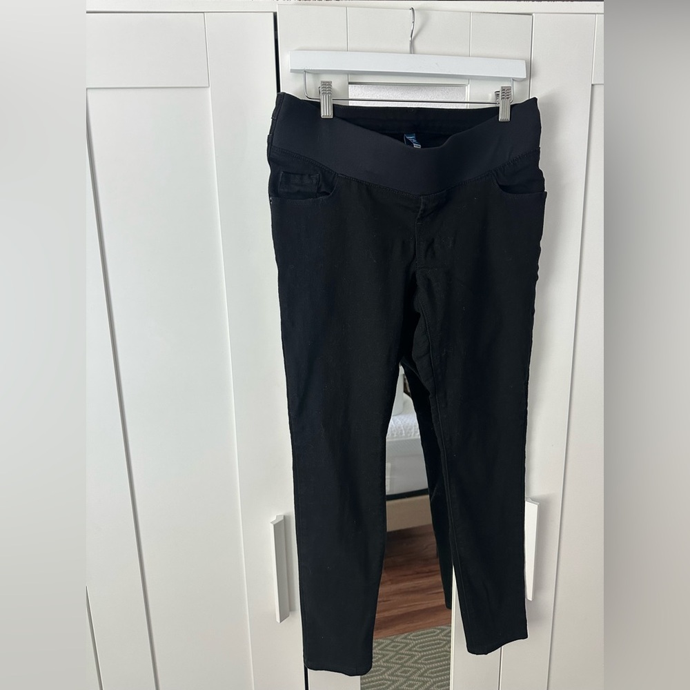 Old Navy Black Maternity Rockstar Super Skinny Jeans